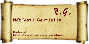 Németi Gabriella névjegykártya